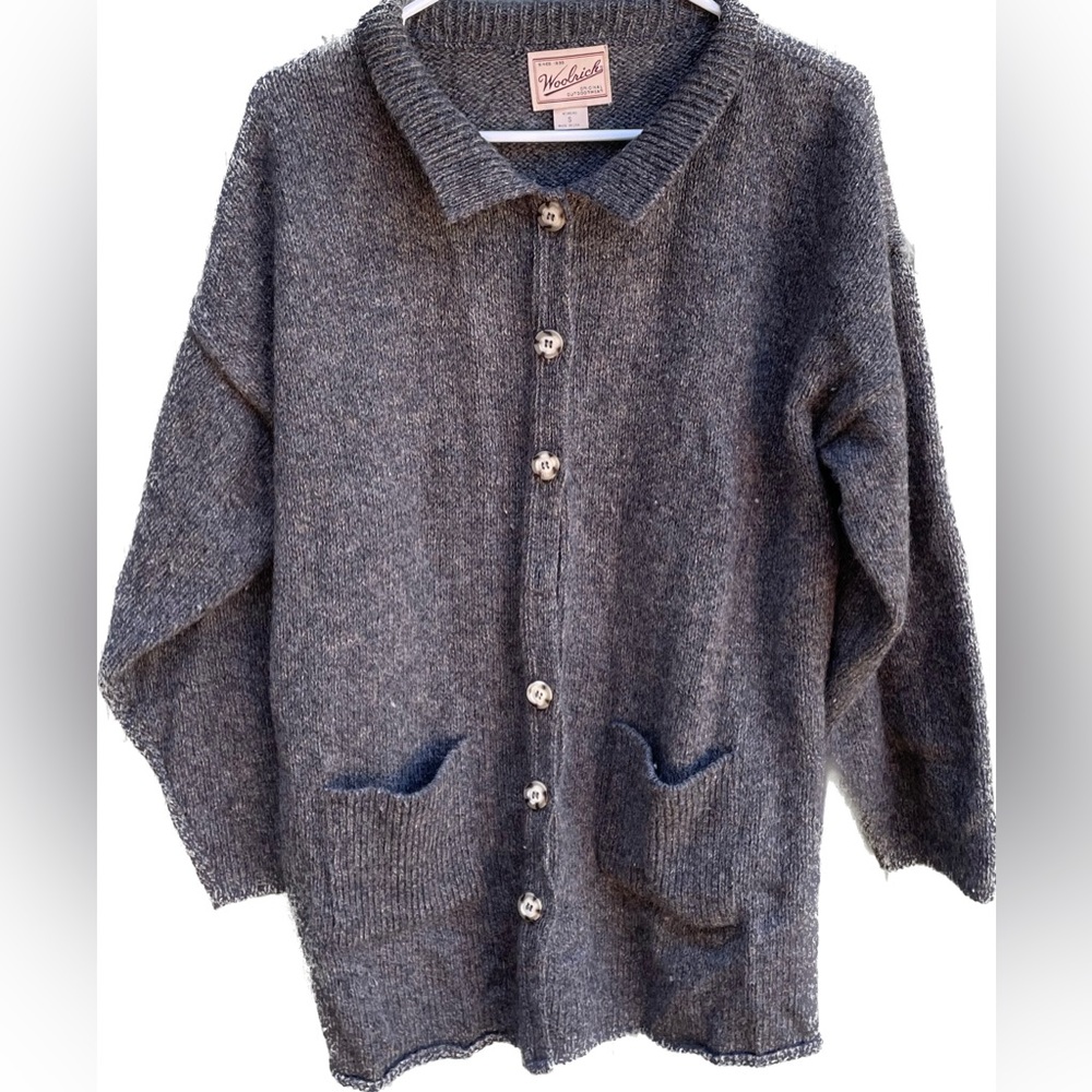 Woolrich | Vintage Wool Blend Gray Cardigan | Size S